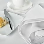 Luxury White Napkins, 100% Cotton Sateen 56 x 56cm (1 Per Pack)