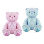 Cute 45cm Plush Teddy Bear with Heart Paws – Pink or Blue – Soft & Cuddly Gift