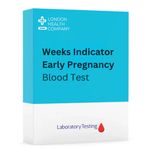 Weeks Indicator Ultra-Sensitive LAB Pregnancy Blood Test (HCG) with Lab Report