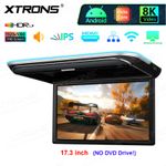 17.3" FHD Screen Car Roof Flip Down WiFi 4G Overhead Monitor 8K HDMI TV USB 32GB
