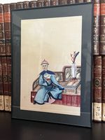An Antique Chinese Export Gouache Painting On Pith 19th Century