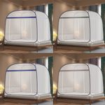 Pop Up Mosquito Net Foldable Home Twin Size Easy Setup Portable Bed Canopy