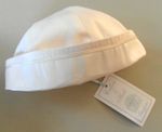 6/12 month silk dupion christening/ occasion Ivory sailor hat with satin lining