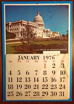 1976 US House of Representatives Calendar Signed Inscribed by Richard H. Ichord