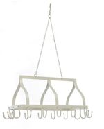 Cream Blacksmith Style Wrought Iron Kitchen Hanging Saucepan Rack Hook Rack