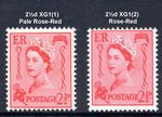 2½d Guernsey XG1(1) & XG1(2) SG 6 Pale Rose-Red & Rose-Red  Unmounted Mint MNH