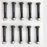 10 X PTO SHEAR BOLTS M8 x 50MM 10.9 Class Lock Nuts Baler Mower Feeder Topper