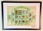 International Football Superstars 1985, Large A2 framed vintage football picture