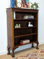 Antique Bookcase Library Shelving Chippendale style Ball Claw Feet Mahogany Deli