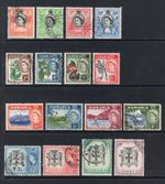 M24758 Jamaica 1956-58 SG159/74 QEII: Definitives FU, Cat £60