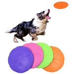 Dog Frisbee Training Toy 15CM Puppy Throwing Disc Rubber Fetch Christmas