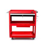 3-Tier Tool Trolley Cart Roller Cabinet Heavy Duty Garage Workshop with Drawer