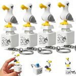 Seagull Mine Keychain,Button with Sound Rechargeable Keyboard Clicker Fidget Toy