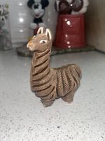 Vintage pottery ARTESANIA RINCONADA llama Figure Uruguay 1977 9cm Signed