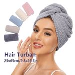 Hair Drying Towel Wrap After Shower Quick Dry Hair Turban Hat Cap UK