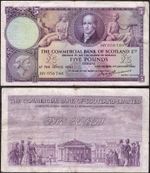 Commercial Bank of Scotland. £5 2-1-1953 (BYB; SC414a) 16V 038746 Fine+