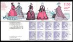 GB 1982 FR2a £1.55p Booklet. Costume Design #4. Left Selvedge. Good Perforations