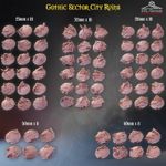 Warhammer 40k/AoS - Base Toppers - Gothic City Ruins