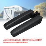 Left Universal Seat Armrest Adjustable Arm Rest Black For Car RV Van Truck