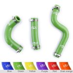 for KAWASAKI KX85 KX80 KX100 SILICONE RADIATOR HOSES KIT PIPES 1998-2013 GREEN