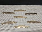 SET OF 7*ANTIQUE 1888 PATENTED*VICTORIAN BRASS ESCUTCHEON HARDWARE/PLATES*SP*SAI