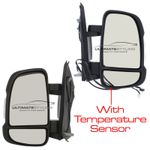 Citroen Relay 2006-2024 Electric Wing Door Mirrors Short Arm Temp Sensor Pair