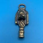 Vintage brass Basset Hound/Bloodhound item, made of solid brass, aged patina 9cm