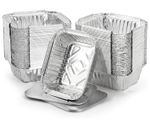 Foil Food Containers With Lids Aluminium Trays Non-Toxic Microwave Safe Takeaway