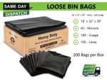 100 LITRE HEAVY DUTY BIN BAGS REFUSE SACKS STRONG THICK RUBBISH BAGS BIN LINERS