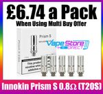 Innokin | Prism S T20-S / T20S Coils | 0.8 Ohm | Pack of 5 🔥