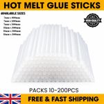 HOT MELT GLUE GUN STICKS 7mm / 11mm x 300mm LONG FOR CRAFT ADHESIVE CLEAR MINI