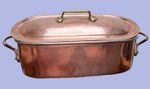 Small Antique 1920s Jaeggi Copper Trout/Fish Kettle 12”Truitière/Poissonnière
