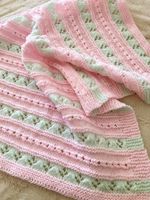 Knitting Pattern ~  Alana Baby Blanket ~ Paper Copy