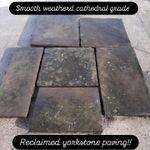 Smooth Weatherd Cathedral Grade Reclaimed Yorkstone Paving Finest Quality