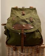 Romanian Army Vintage Mountain Rucksack Canvas and Leather Heavy Duty