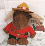 RCMP Country Plush Stuffed Moose 6" Wild Wonders Royal Canadian Mounted Police