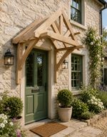 Oak Porch Canopy Green Oak- Solid