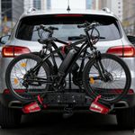 Heavy Duty Foldable E-Bike Carrier 60KG Electric 2 Bike Rack & E-Mark Taillight