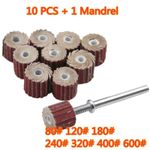 10Pcs Flap Wheel Sandpaper Sanding Disc For Dremel Rotary Tool 80-600 Grit