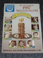 Panasonic European Open 1987 programme (Walton Heath Golf Club) Greg Norman