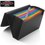 13 Pockets A4 Expanding File Document Organiser Multicolour Foolscap Folder
