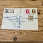 1953 FDC First Day Cover QEll Definitives Registered Mail