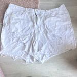 SHEIN CURVE Women’s White Denim Cut-Off Shorts Distressed Pockets 4XL