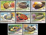 TROPICAL FISH Zaire Scott # 974 - 981 Mint NH Complete Set of 8