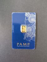 Pamp 1 Gram 9999 Fine Gold Lady Fortuna Bar In Assay Card