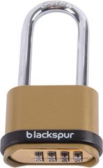 4-Digit Long Shackle Combination Padlock, 15.19 x 7.8 x 2.79 cm