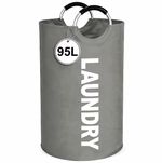 95L XL Collapsible Laundry Hamper with Handles, Oxford Fabric. Same Day UK Post.