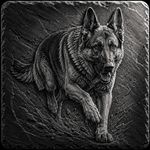 German Shepherd Dog Engraved Slate Coaster Ideal Gift for Dog Lovers