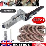 NEW 330 x 10mm Wide Air Finger Belt Sander Power File Detail Sanding + 25 Belts