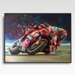 FRANCESCO BAGNAIA MotoGP A3 print from painting by Greg Tillett poster Wall art